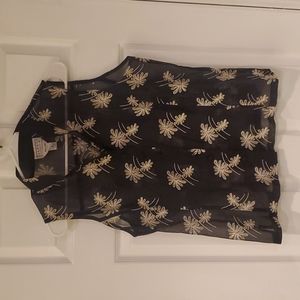 Talbots collection sheer silk sleeveless blouse